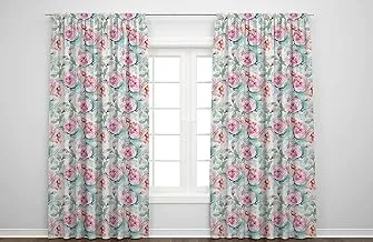 Jalsa printed curtains for girls room - for girls room window (2 panels, 280 wide by 275 cm long)