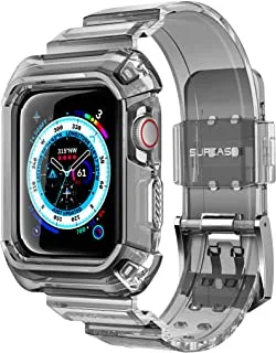 SUPCASE [Unicorn Beetle Pro] حافظة سلسلة مصممة لـ Apple Watch Series 7/6 / SE / 5/4 [41 / 40mm] ، جراب واقٍ متين مع أشرطة (FrostBlack)