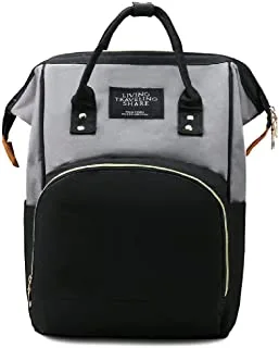 Living Travelling Share Baby Diaper for Unisex Backpack-Black&Gray