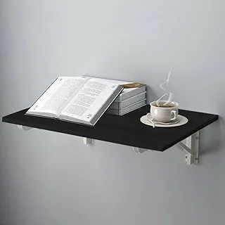 Wall mounted folding desk 90 x 50 cm black