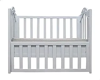 Misho Baby Beech Baby Crib Bed with Mattress and Drawers - Grey