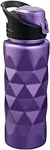 Plastic water bottle - purple and black