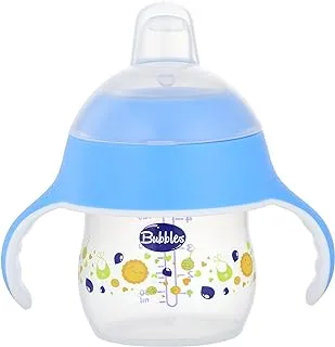 Bubbles baby cup with handles, 150 ml - white and blue