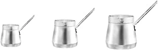 El dahan coffee pot with stainless steel, 3 pieces - silver (2-4-6)