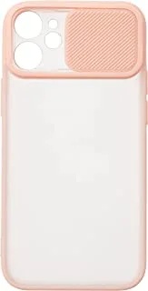 Slim hard back cover with slide camera shield for iphone 12(5.4) pink