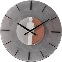 Glass Modern Round Analog Wall Clock C56 40 cm