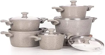 Top Chef Granite 10 pieces set (pot18/20/22/24/28) Biege