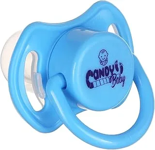 Candy baby round pacifier 6-18 month for boys - blue