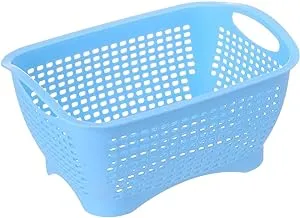 elyassin Rectangular design plastic hamper with hand - assorted colors