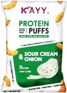 KAYY PROTEIN PUFFS SOUR CREAM & ONION 60 جم