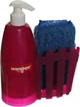 Winner Plast Cleaning Liquid Dispenser and Sponge - Multi Color