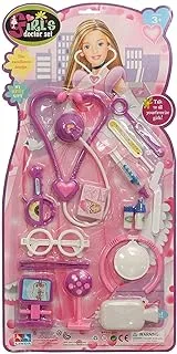 Linda S-958 Doctor Play Set for Girls, 15 Pieces - Multi Color