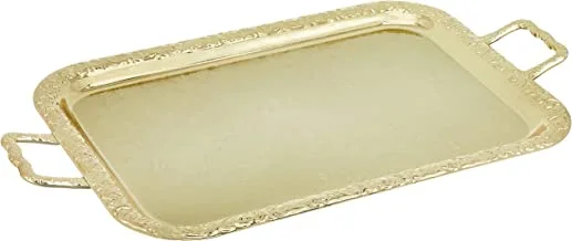 Queen anne medium oblong tray/handles gold 4/6220/2