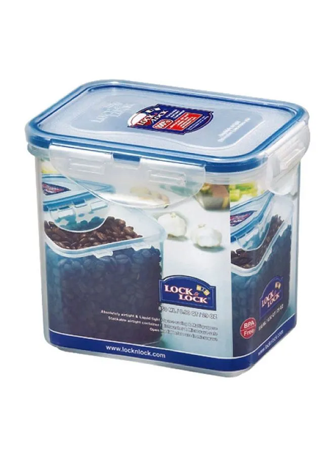 LocknLock Regular Rectangular Food Container Blue/White 850ml