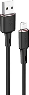 ACEFAST C2-02 USB-A To Lightning Zinc Alloy Silicone Charging Data Cable 1.2M - Black