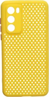 Silicon Back Cover Slim Case Net Design For Huawei P40 - Yellow