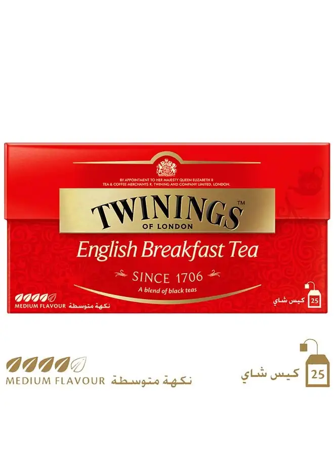 Twinings English Breakfast Tea 25 Teabags 50grams