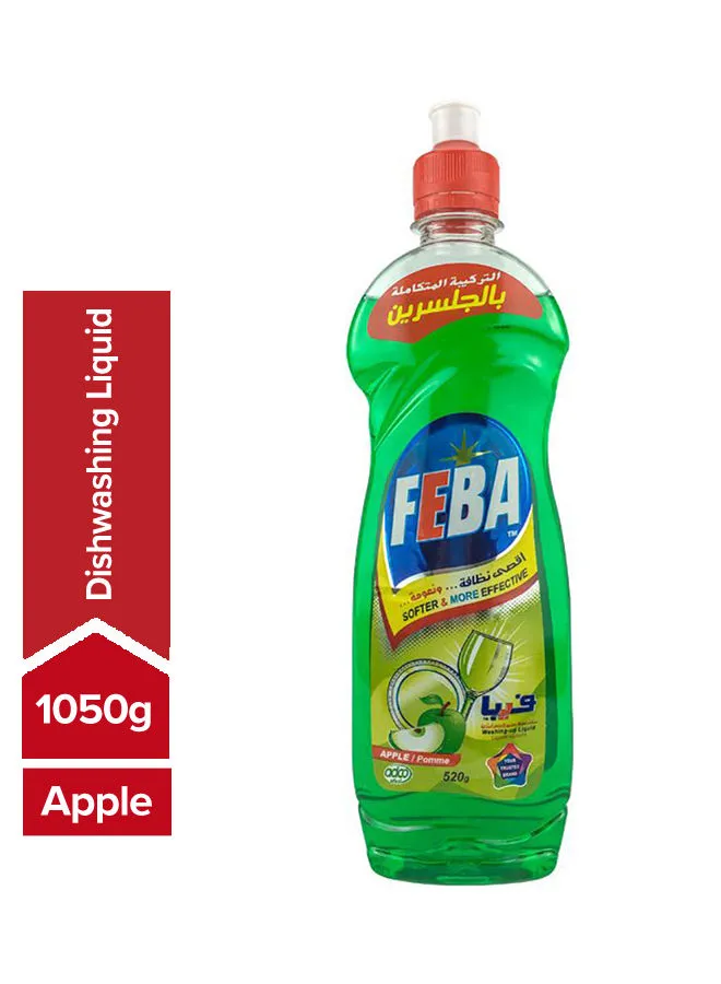 FEBA Liquid Dish Cleaner With Apple Scent 520grams