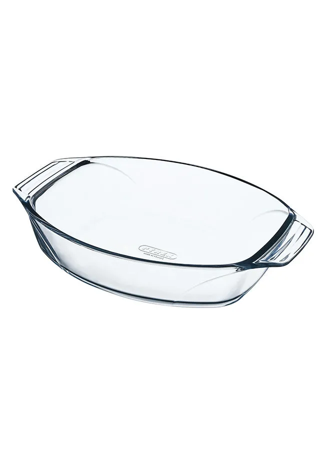 PYREX Optimum Oval Roaster With Handle Clear 39 x 27cm