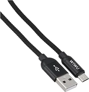 Wiwu YZ-105 Atom كابل شحن ومزامنة USB إلى Micro USB 1.2 متر - أسود