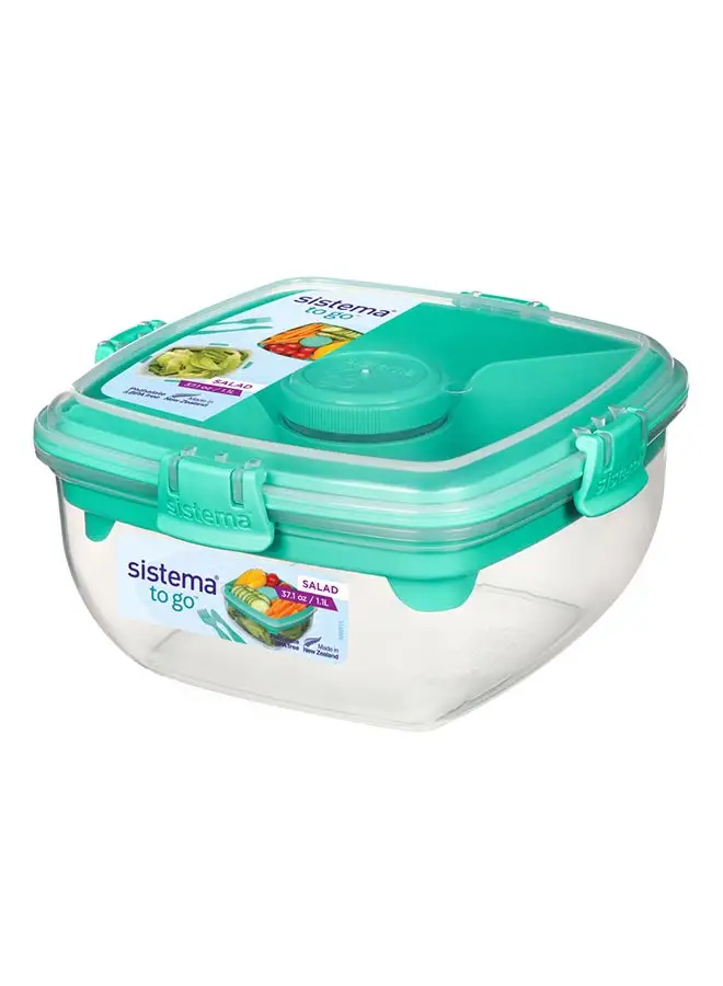 sistema To Go Salad Container Blue