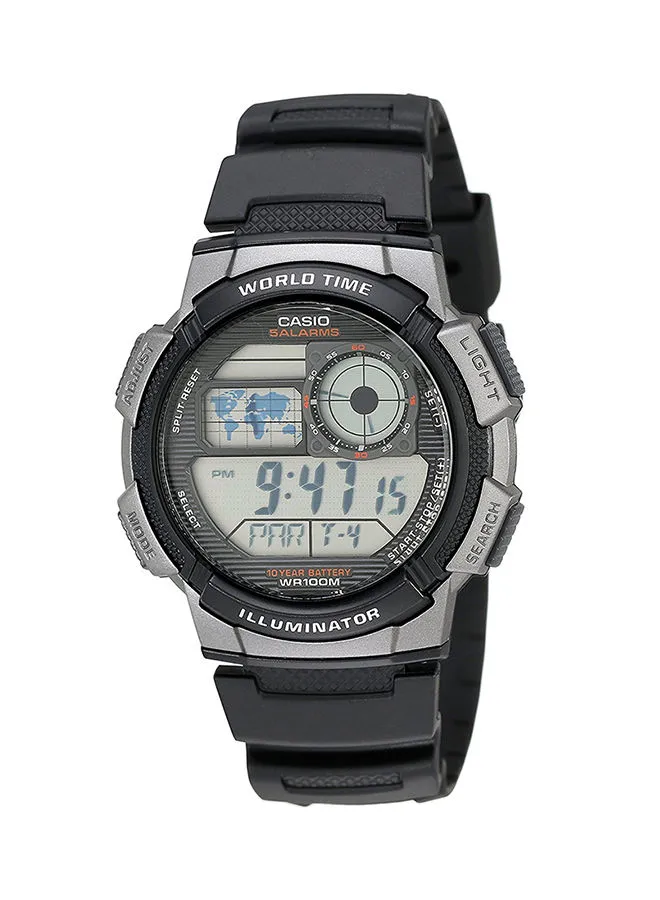 CASIO ساعة للرجال مقاومة للماء رقمية AE-1000W-1BVDF-R - 44 ملم - أسود