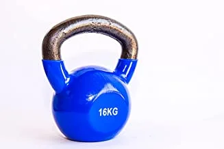 Kettlebell 16 كجم أزرق مع مقبض أسود