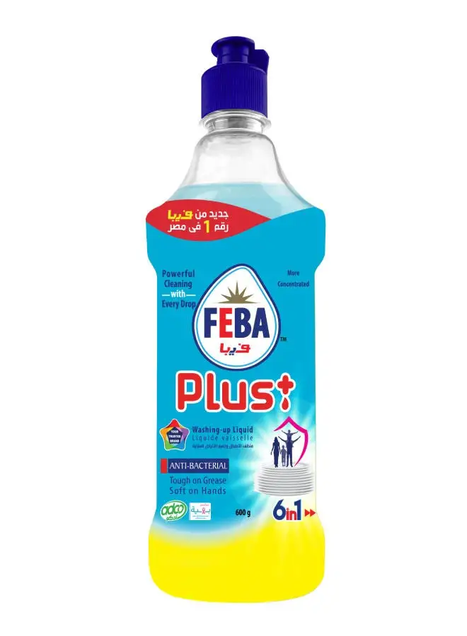 FEBA Plus Anti- Bacterial Liquid Dishwashing 600.0grams