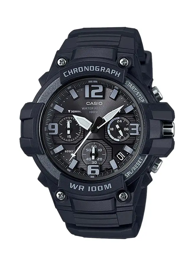 CASIO Men's Resin Chronograph Watch MCW-100H-1A3VDF - 49 mm - Black