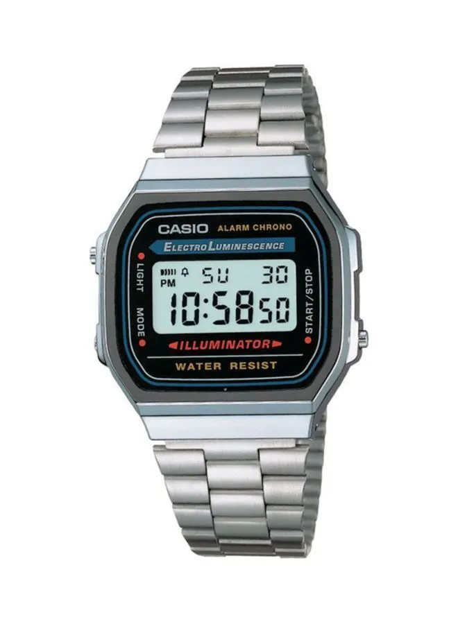 CASIO Men's Stainless Steel Digital Wrist Watch A168WA-1UWD - 36 mm - Silver