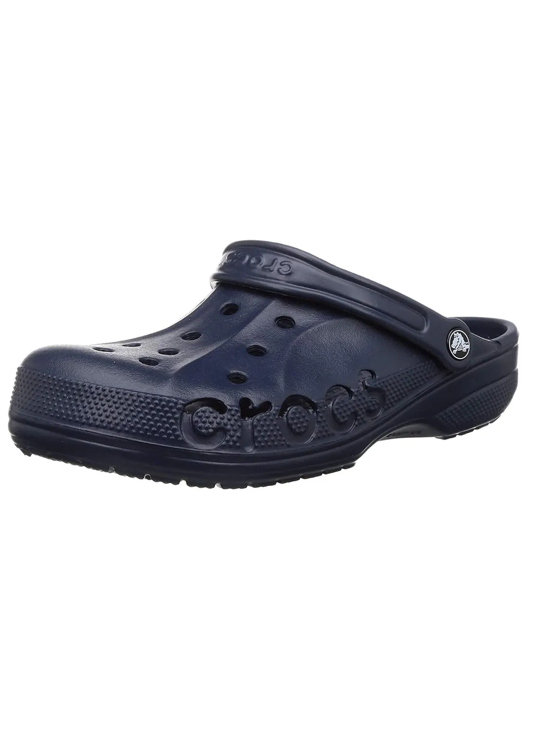 crocs Brand Logo Detail Back Strap Round Toe Slip-On Comfort Clogs Navy