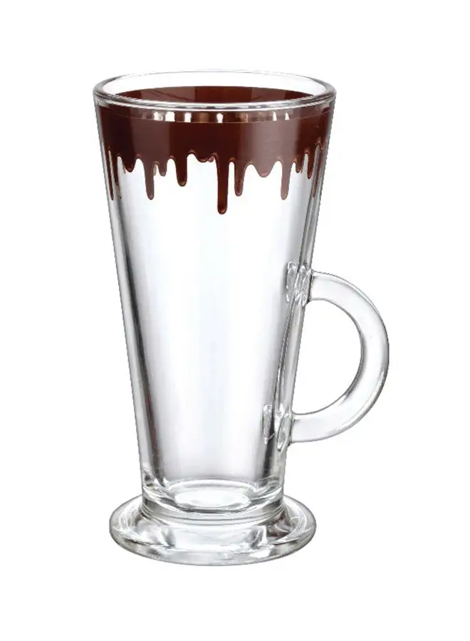 Decover 2-Piece Glass Mug Clear/Brown 280ml