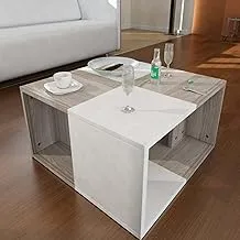 Home gallery coffee tables 33x60x60 white x beige