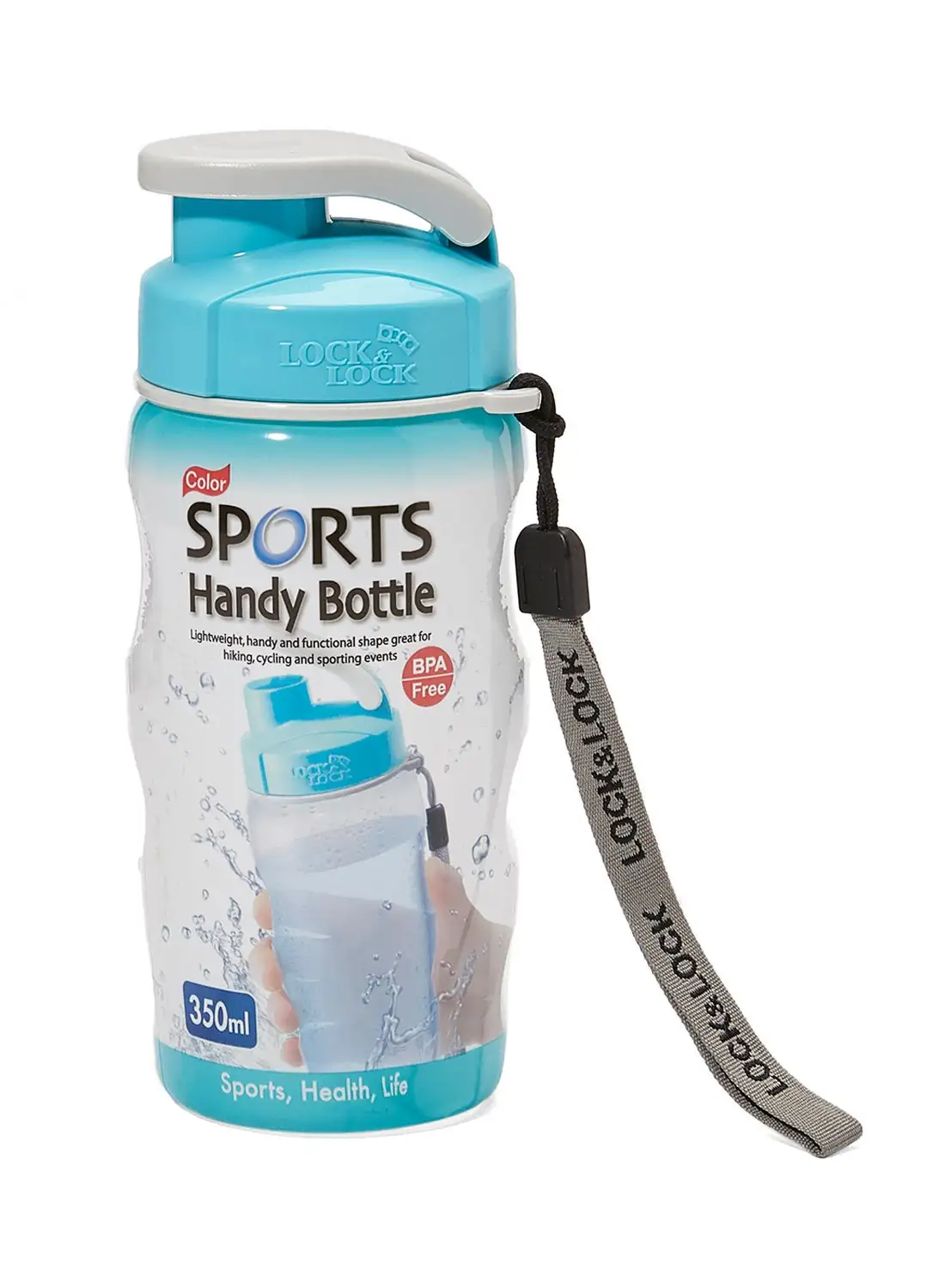 LocknLock Sport Handy Water Bottle Blue/White 350ml