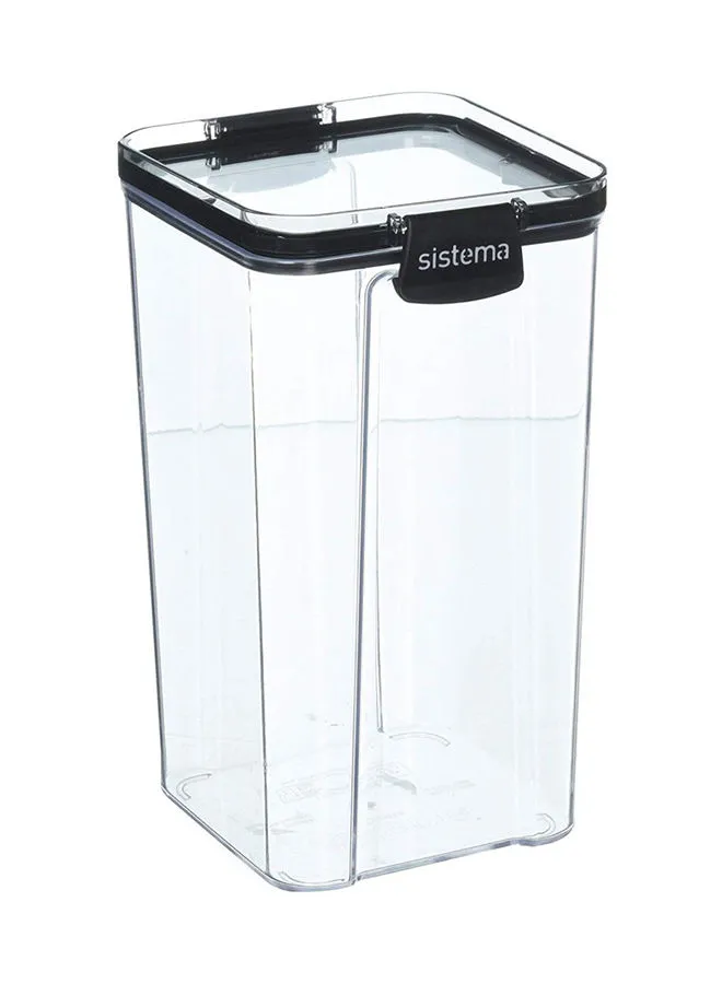 sistema Ultra Collection Food Container Clear/Black 1.3Liters