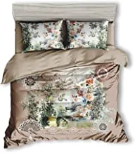 Al maamoun patterned duvet cover set, 7 pieces, 240 x 240 cm - multi color