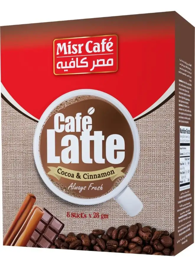 Misr Cafe Latte Coffee 28 g 8 Sticks