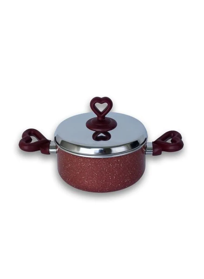 NOUVAL Lovely Hearts Pot With Stainless Steel Lid Red 24cm