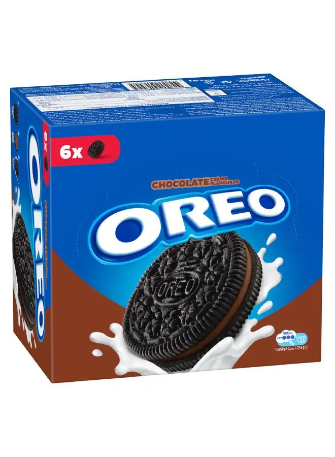 Oreo Choco CREME Biscuits 6 pieces 55.2grams Pack of 12