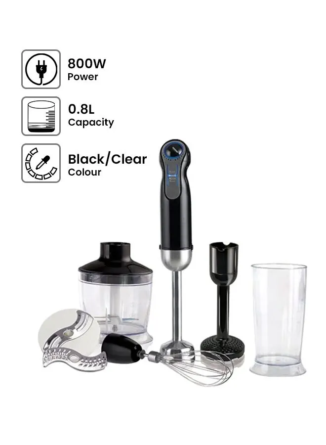 TORNADO Hand Blender  Chopper, Whisk HB-800F Black