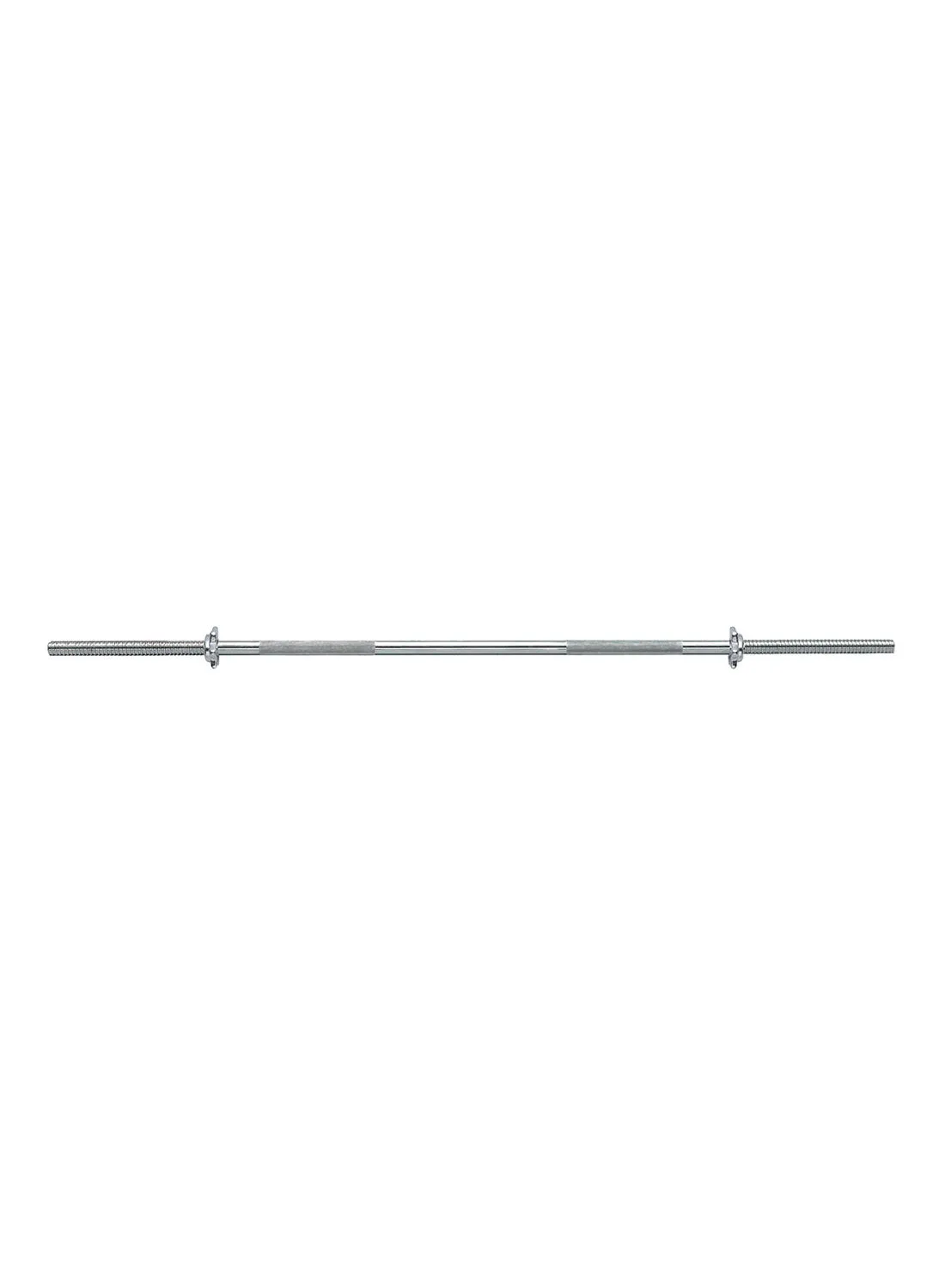 BODY SCULPTURE Threaded Chrome Steel Bar With 2 Spin Locks - 183 cm 183cm