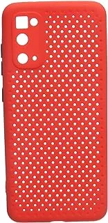 Silicon Back Cover Slim Case Net Design For Samsung Galaxy S20 - Red