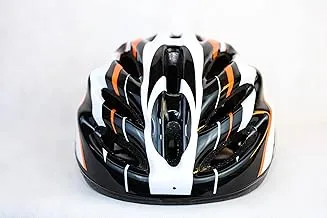 Generic Road sports cycling helmet - white; orange and black