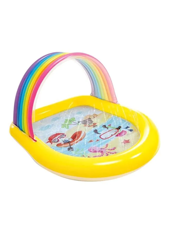 INTEX Inflatable Portable Outdoor Foldable Lightweight Rainbow Arch Spray Pool 147x130x86cm