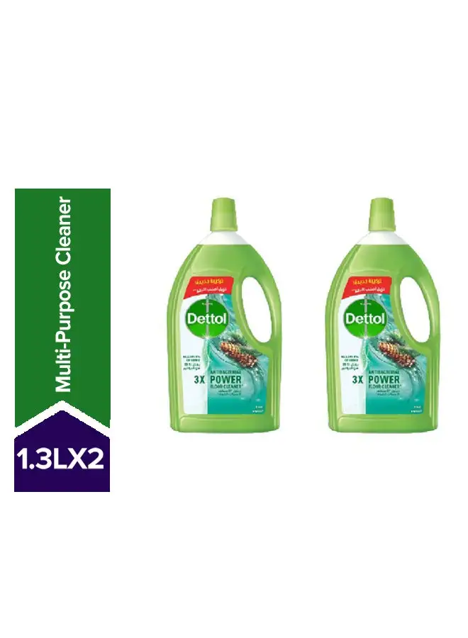 Dettol MAC Pine Multi-Purpose cleaner- Pack of 2 Green 1.3Liters