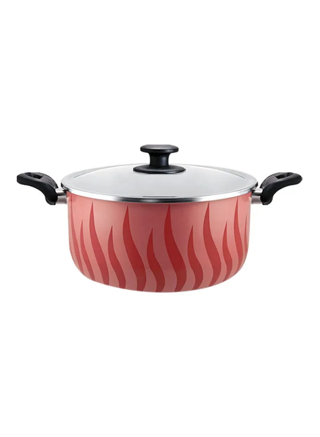 Tefal Non-Stick Tempo Stew Pot Red/Silver/Black 28cm