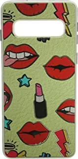 Boter 3d back cover hard slim case kiss pattern design for samsung galaxy s10 - multi color