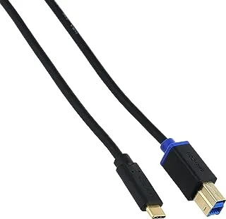 Deleycon kx 2475 type-c 3.0 to usb b (printer) 5 gbit/s data cable, 1meter - black