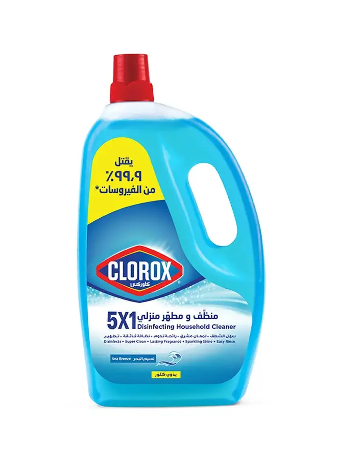 Clorox 5X1 Disinfecting Household Cleaner Sea Breeze Blue 3Liters