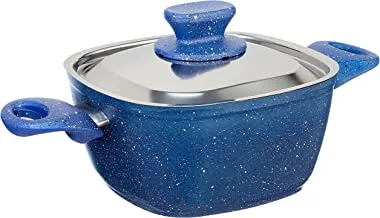 El Maleka premiro Deep Square Granite Pot Blue 18cm 22001